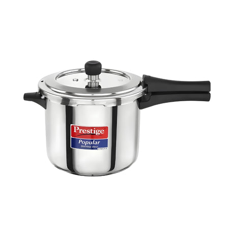 Prestige Popular Svachh SS Spillage Control Pressure Cooker 5 L_Front View