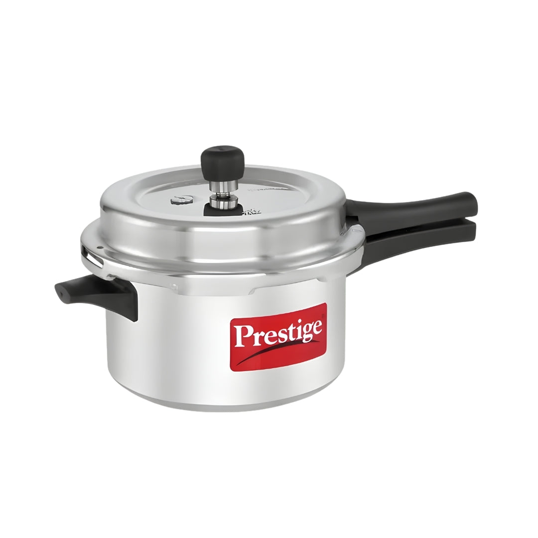 Prestige Popular Svachh Virgin Aluminium Spillage Control Pressure Cooker 4 L_Front View
