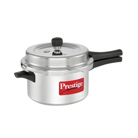 Prestige Popular Svachh Virgin Aluminium Spillage Control Pressure Cooker 4 L_Front View