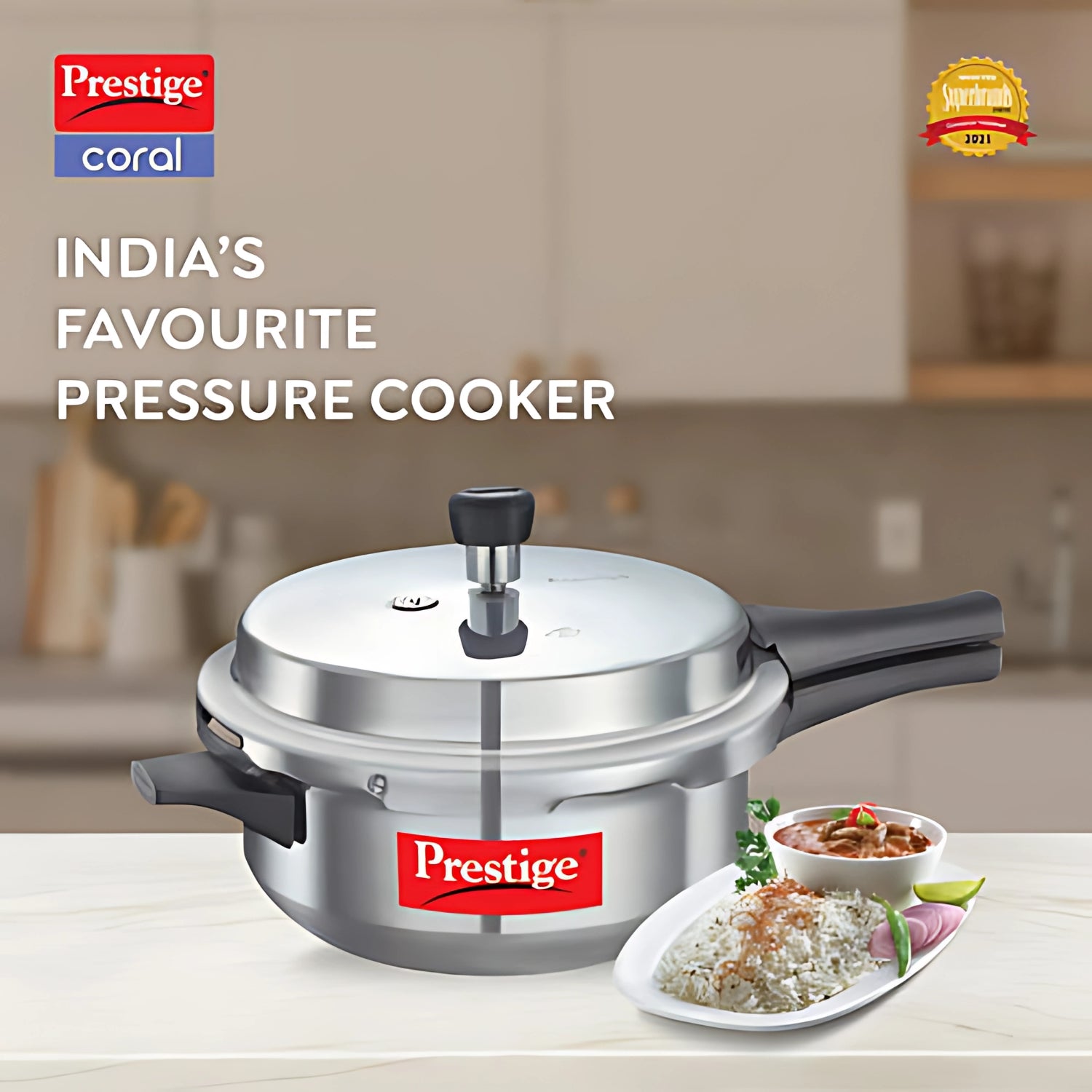 Prestige Popular Virgin Aluminium Senior Deep Pan Pressure Cooker 6 L_6