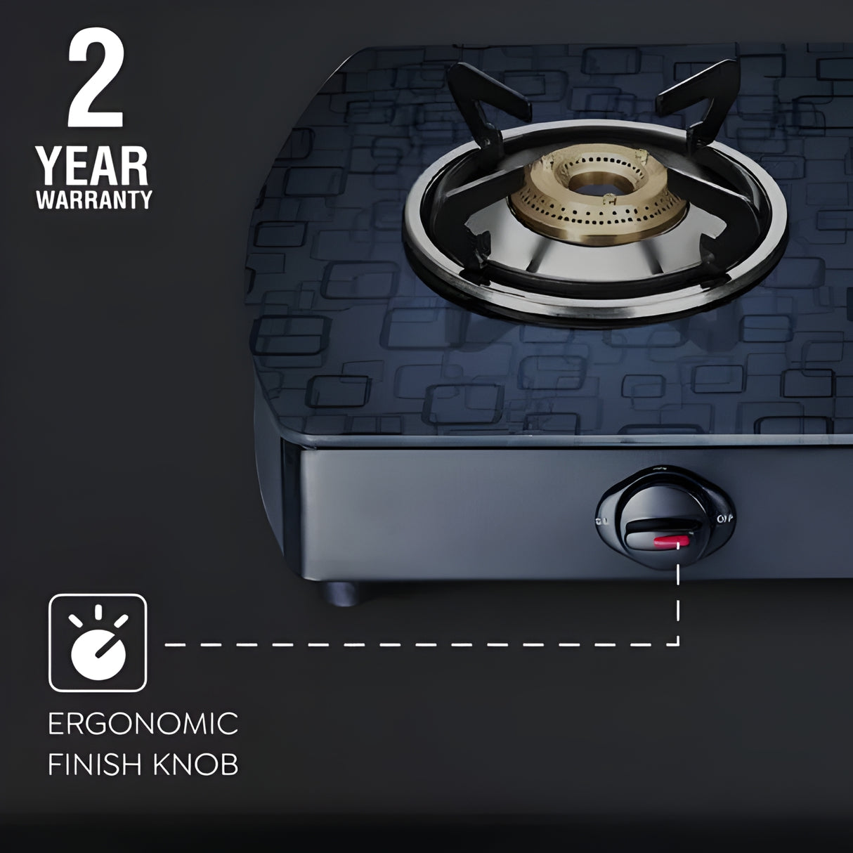 Prestige Premia GTS 03 L (D) Glass Top 3 Burner Gas Stove - Black_6