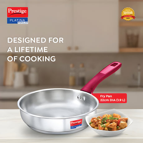 Prestige SS Platina Popular Fry Pan 22 cm \ 1.9 L_2