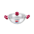 Prestige SS Platina Popular Kadai with Glass Lid 28 cm 4.6 L_Front View