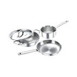 Prestige Tri-Ply BYK Cookware Set 3 Piece - Fry Pan 24 cm _ 1.7 L, Kadai 24 cm _ 2.7 L with SS Lid, Sauce Pan 16 cm _1.5 L_Front View