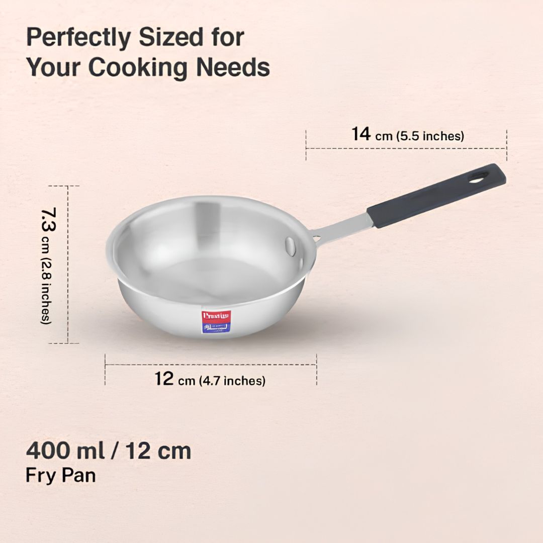 Prestige Tri-Ply Cute Stainless Steel Sauce Pan 12 cm  400 ml_3