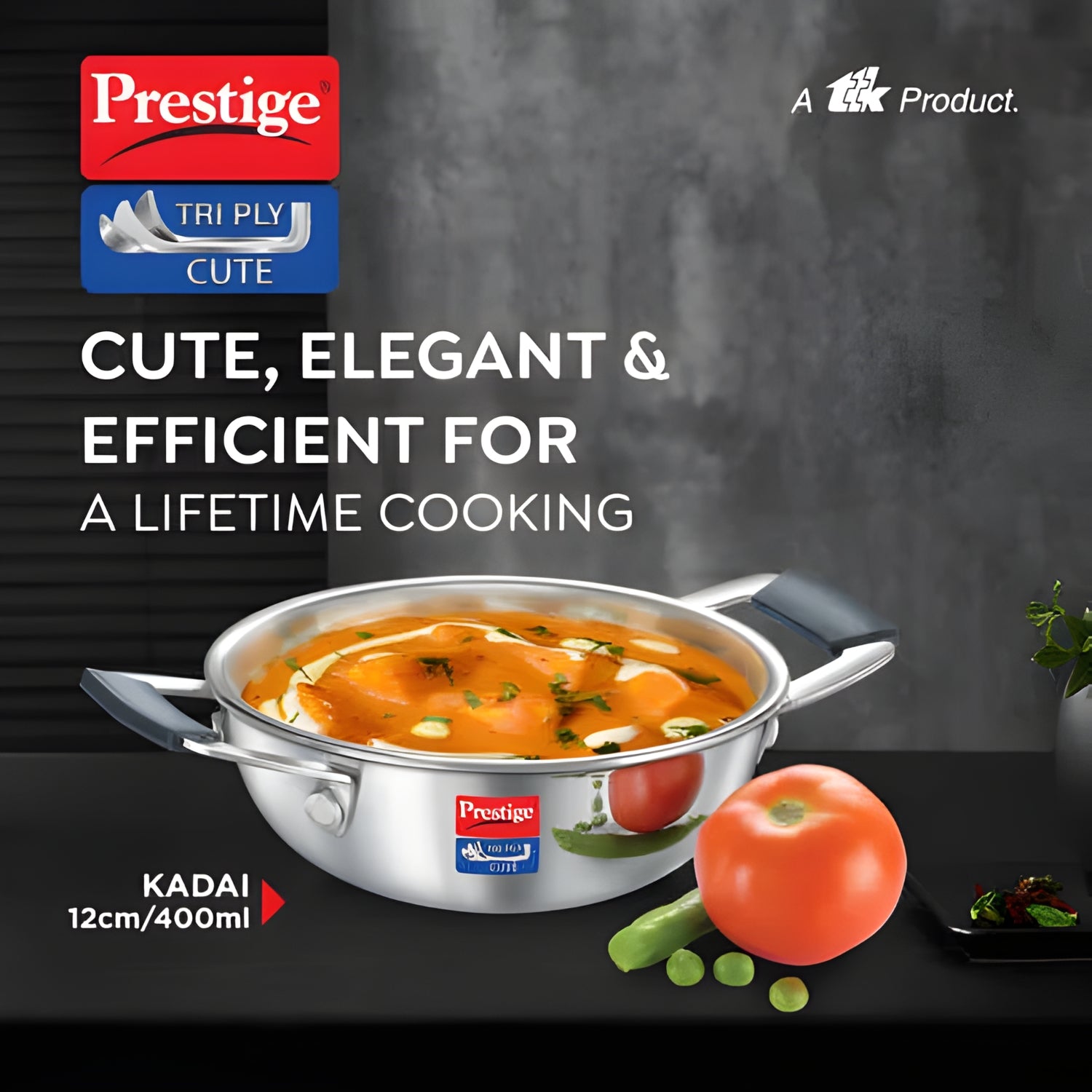 Prestige Tri-Ply Stainless Steel Kadai 12 cm \ 400 ml_2