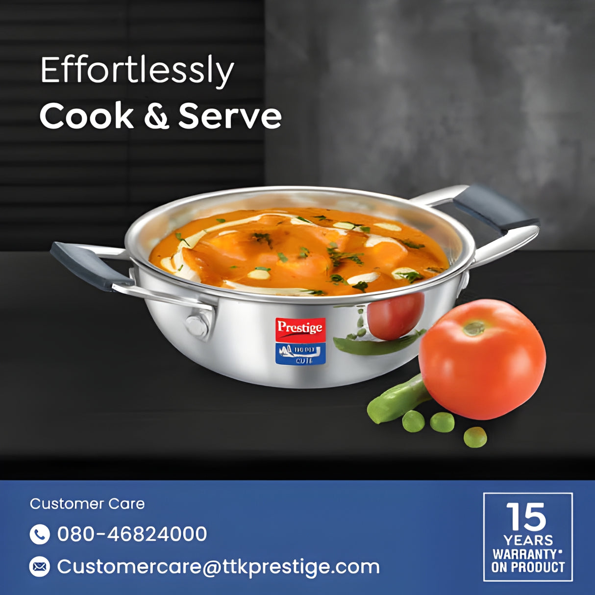 Prestige Tri-Ply Stainless Steel Kadai 12 cm \ 400 ml_7
