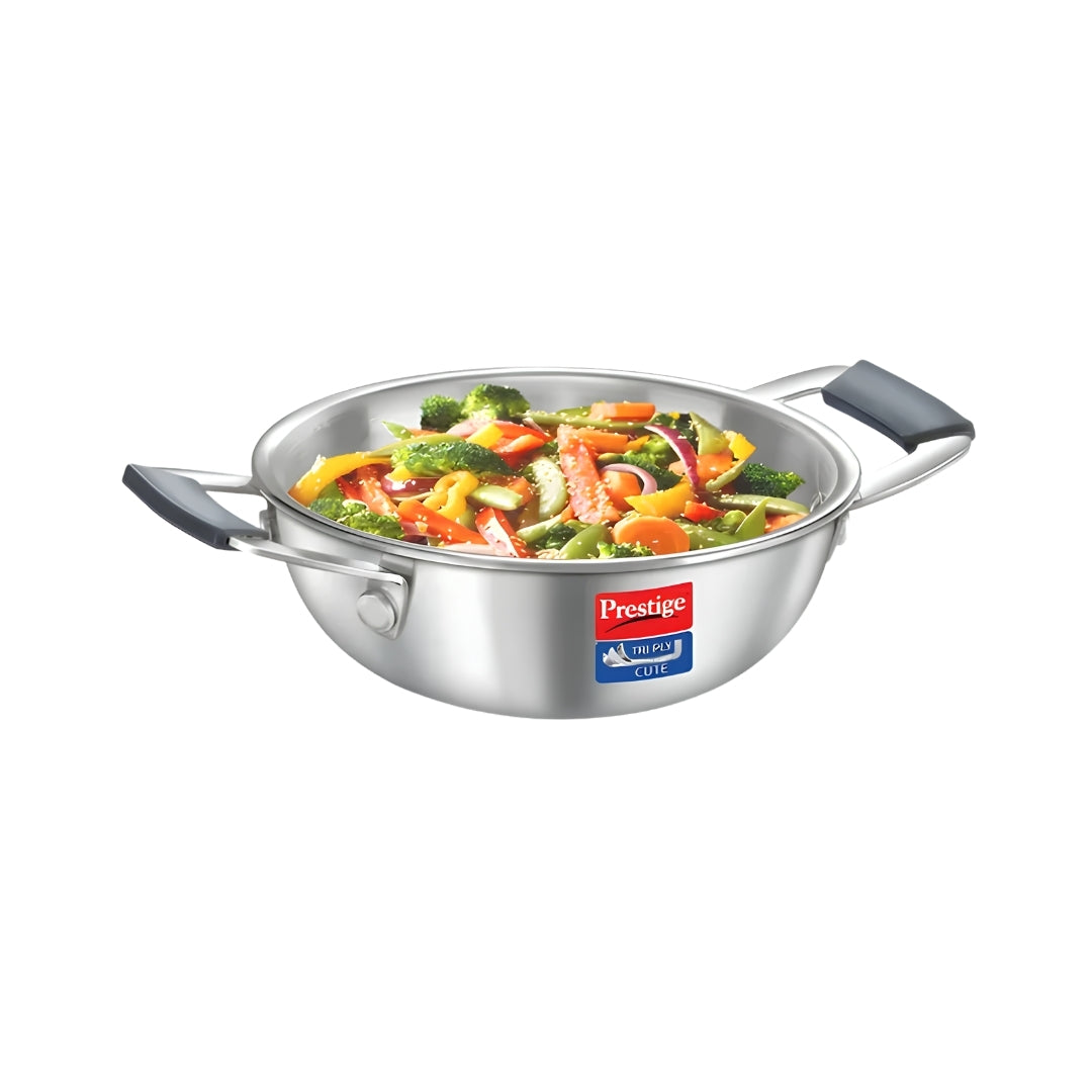 Prestige Tri-Ply Stainless Steel Kadai 12 cm _ 400 ml_Front View