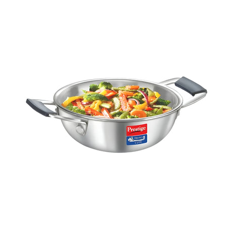 Prestige Tri-Ply Stainless Steel Kadai 12 cm _ 400 ml_Front View