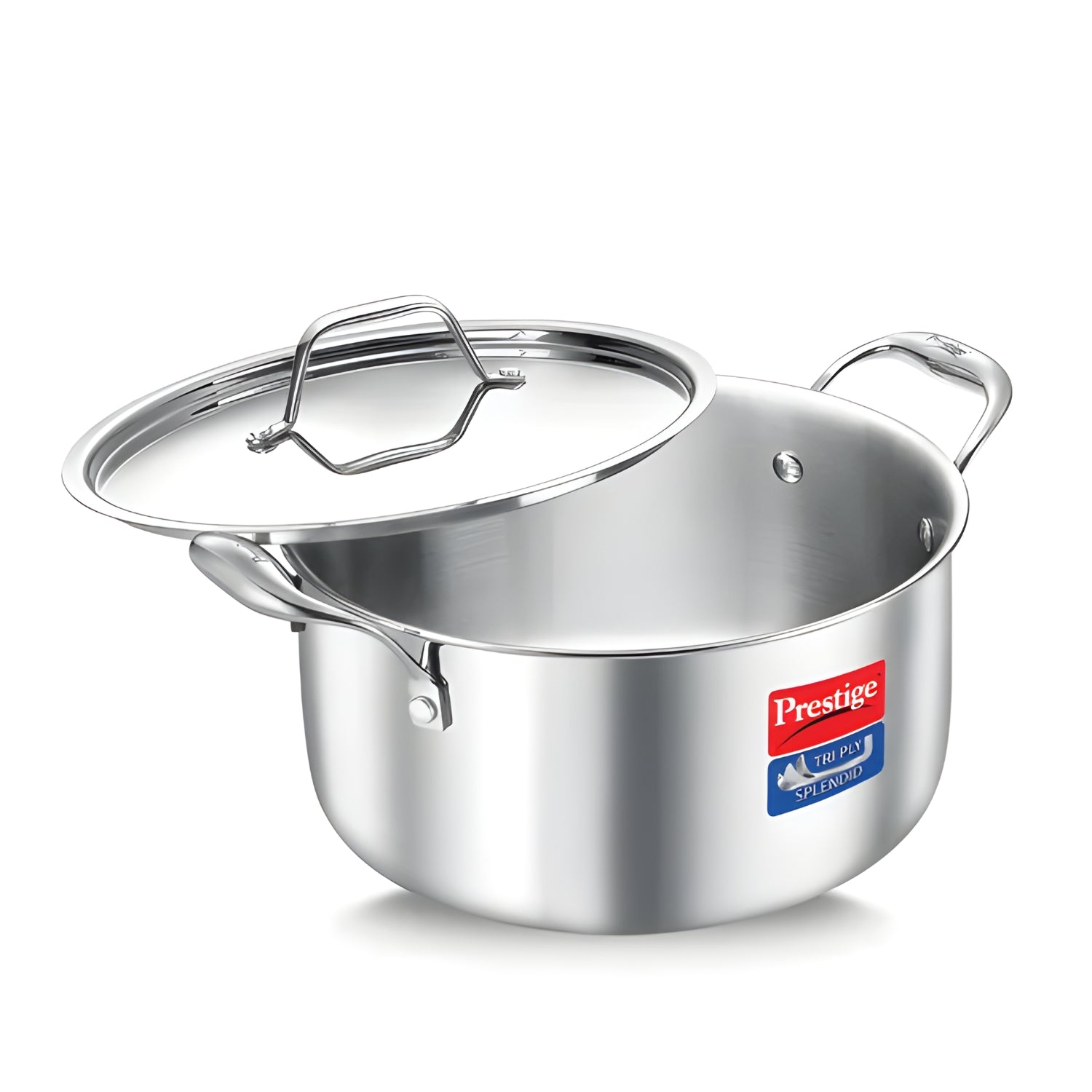 Prestige Tri-Ply Stainless Steel Splendid Casserole with Lid 20 cm \ 3.2 L_1