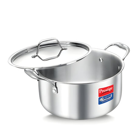 Prestige Tri-Ply Stainless Steel Splendid Casserole with Lid 20 cm \ 3.2 L_1