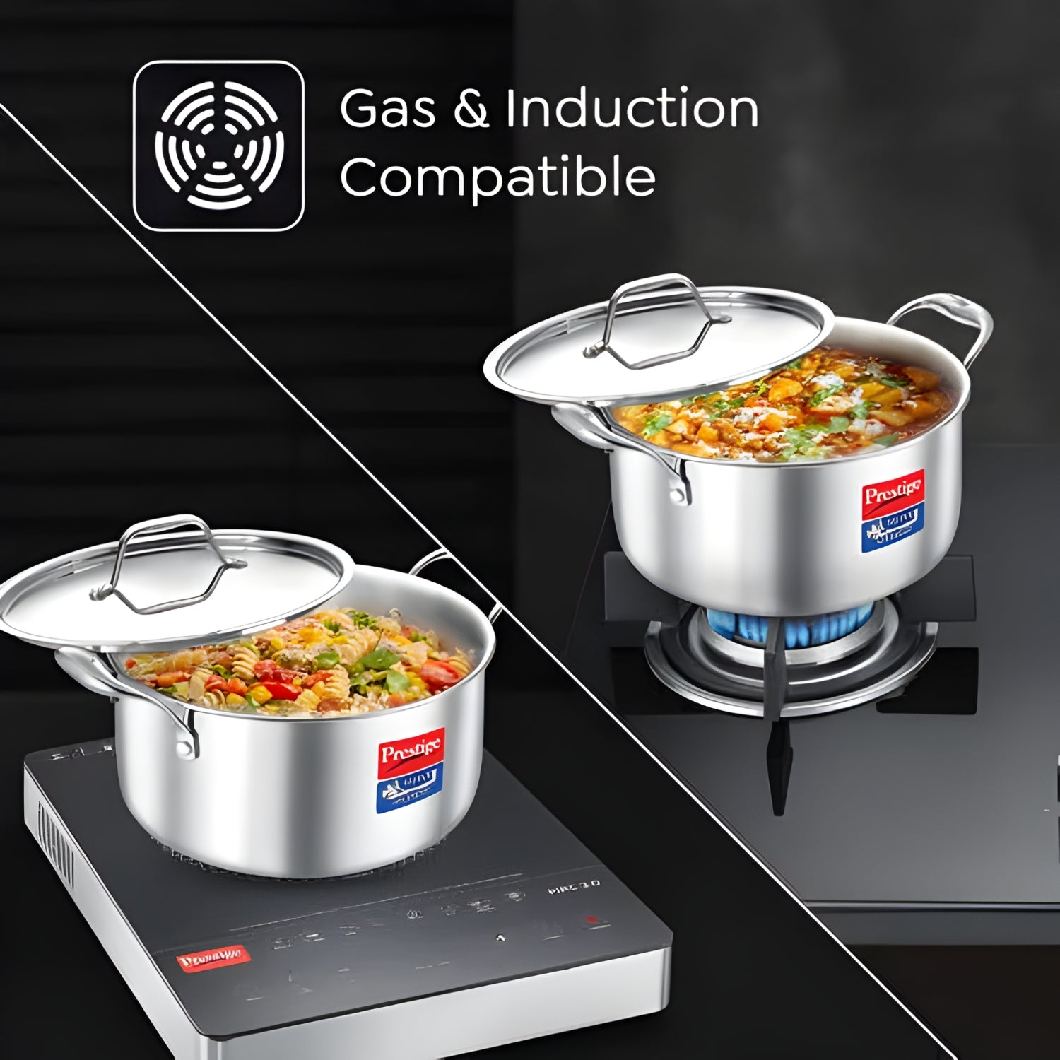 Prestige Tri-Ply Stainless Steel Splendid Casserole with Lid 20 cm \ 3.2 L_6
