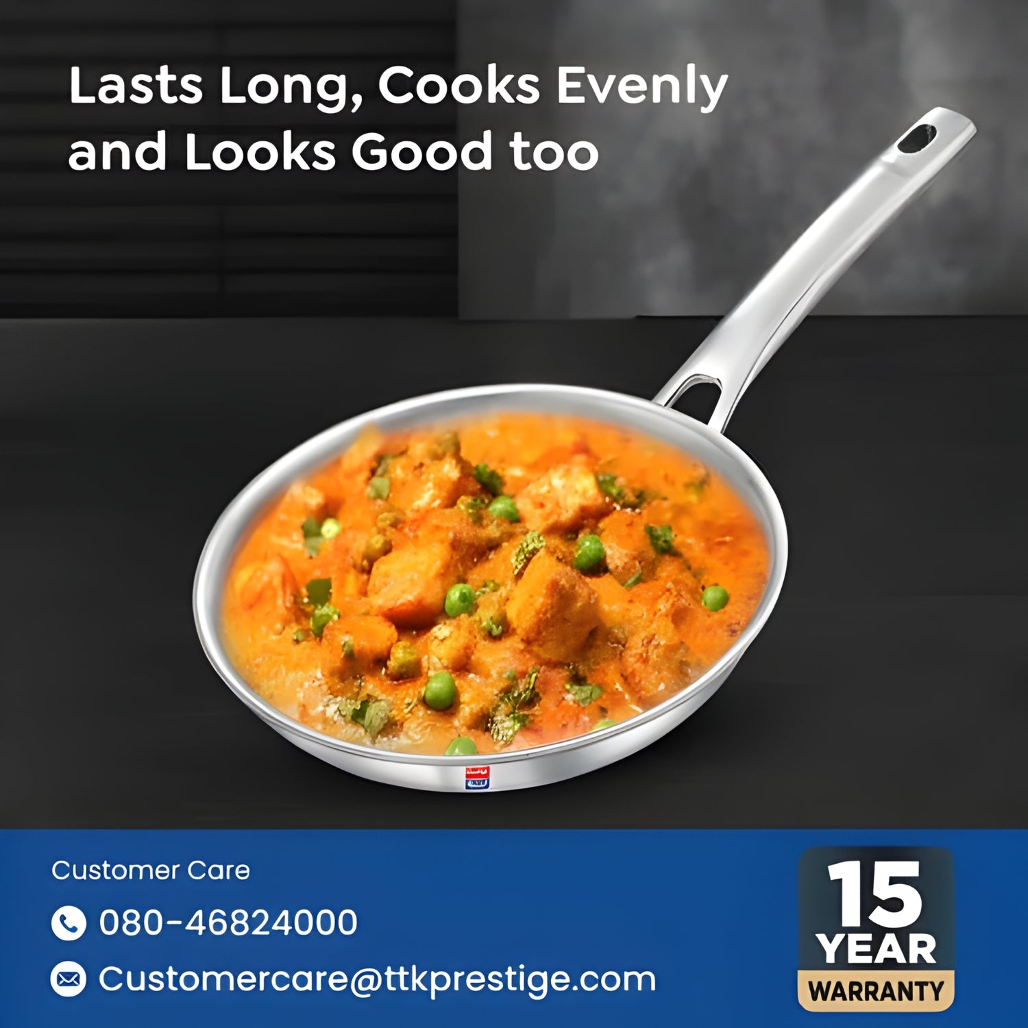 Prestige Tri-Ply Stainless Steel Splendid Fry Pan 20 cm \ 1 L_7