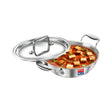 Prestige Tri-Ply Stainless Steel Splendid Kadai with Lid 22 cm _ 2.1 L_Front View