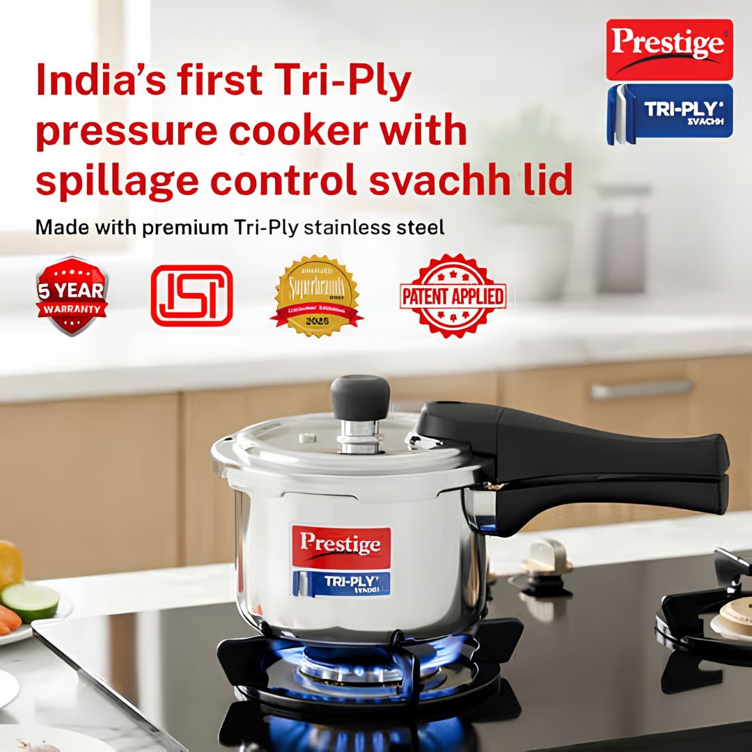Prestige Triply SS Svachh Pressure Cooker With Outer Lid 1.5 L_2