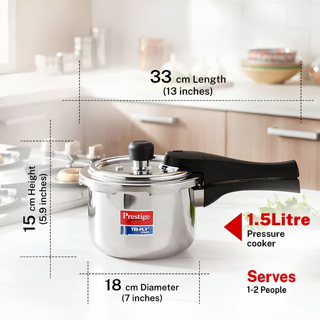 Prestige Triply SS Svachh Pressure Cooker With Outer Lid 1.5 L_3