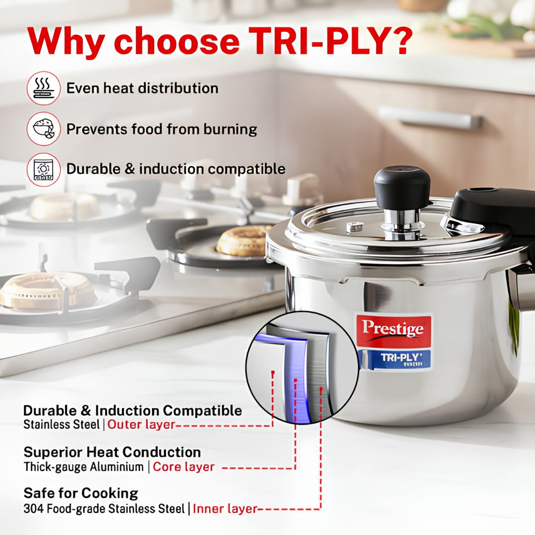 Prestige Triply SS Svachh Pressure Cooker With Outer Lid 1.5 L_5
