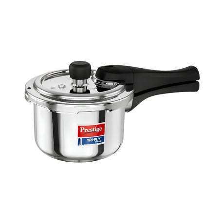 Prestige Triply SS Svachh Pressure Cooker With Outer Lid 1.5 L_Front View