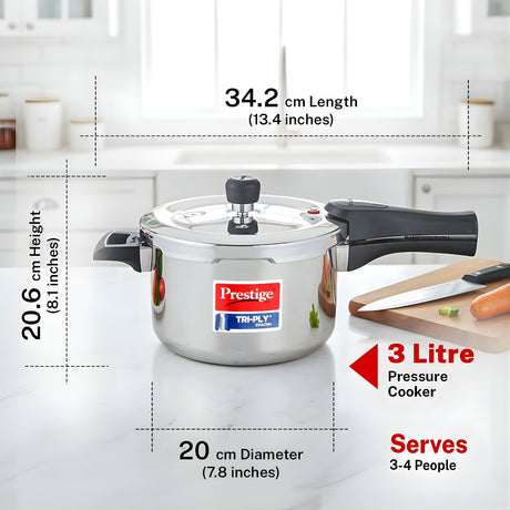 Prestige Triply SS Svachh Pressure Cooker With Outer Lid 3 L_2