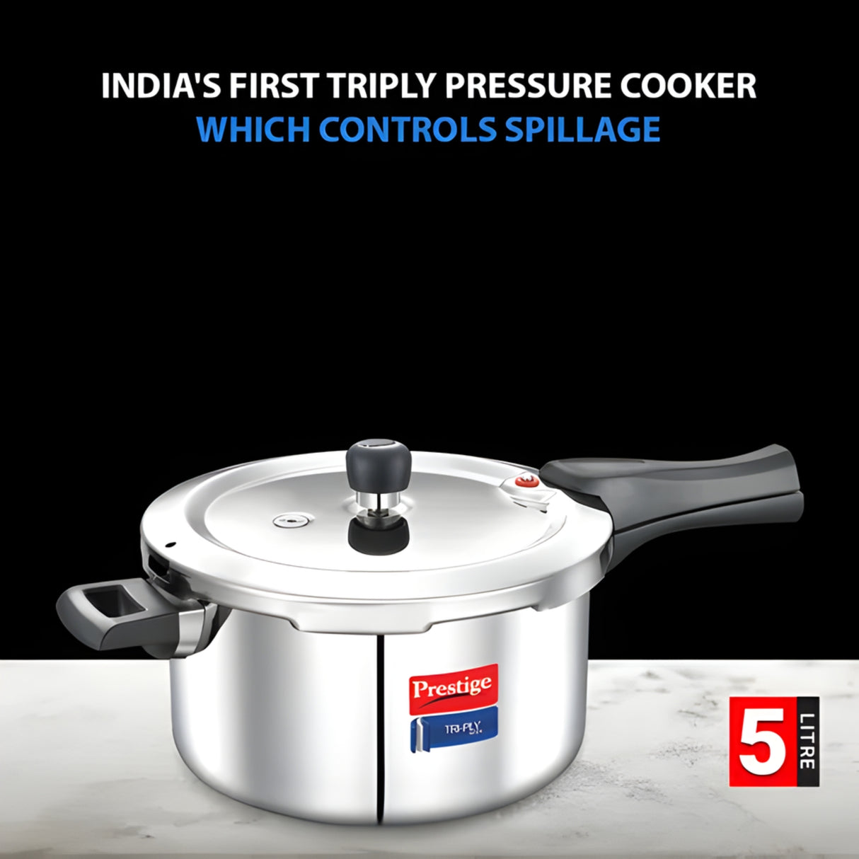 Prestige Triply SS Svachh Pressure Cooker with Outer Lid 5 L_2