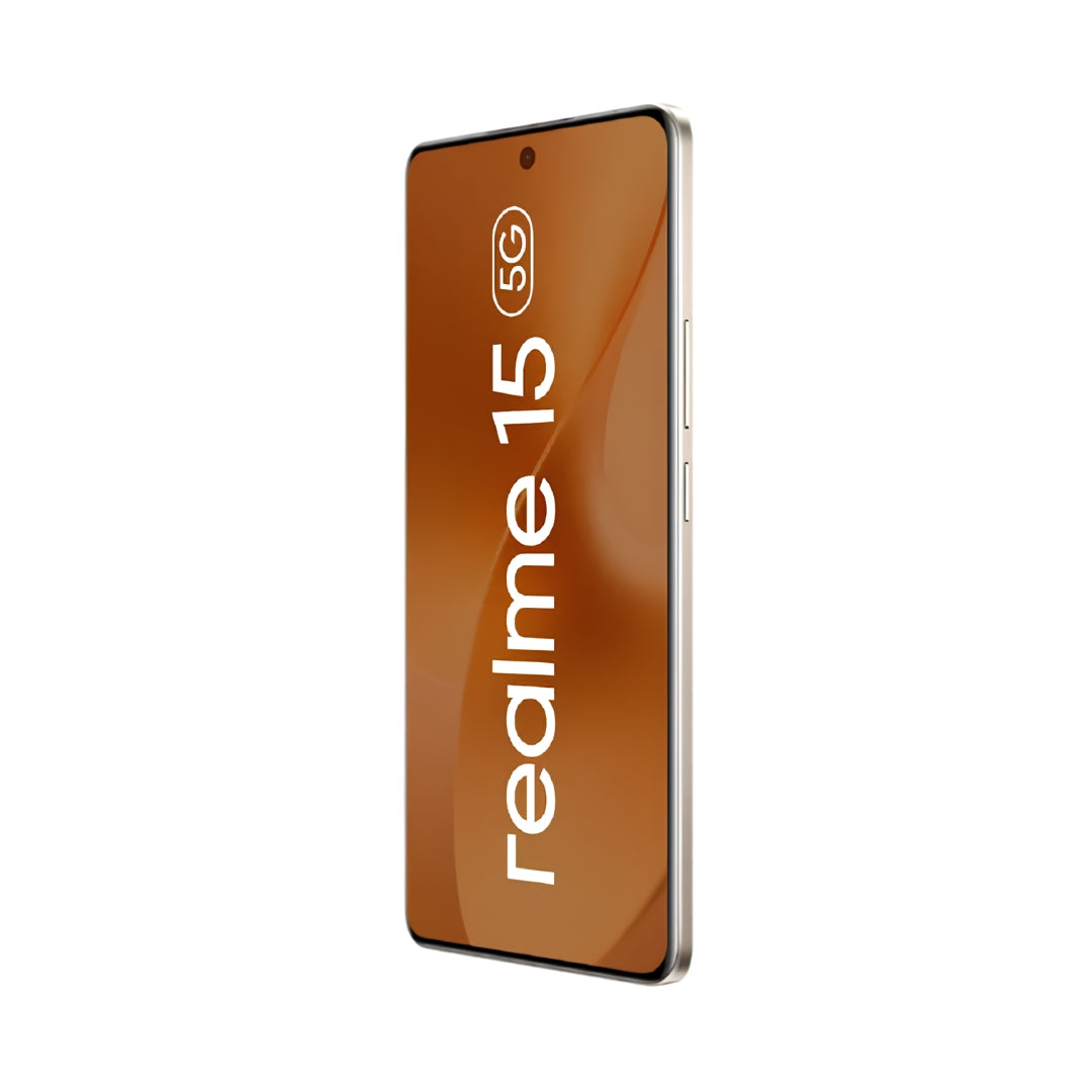 Realme 15 5G (12_256GB Flowing Silver)_Front side view