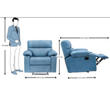 Bordeaux Sophisticated Fabric 1 Seater - Blue
