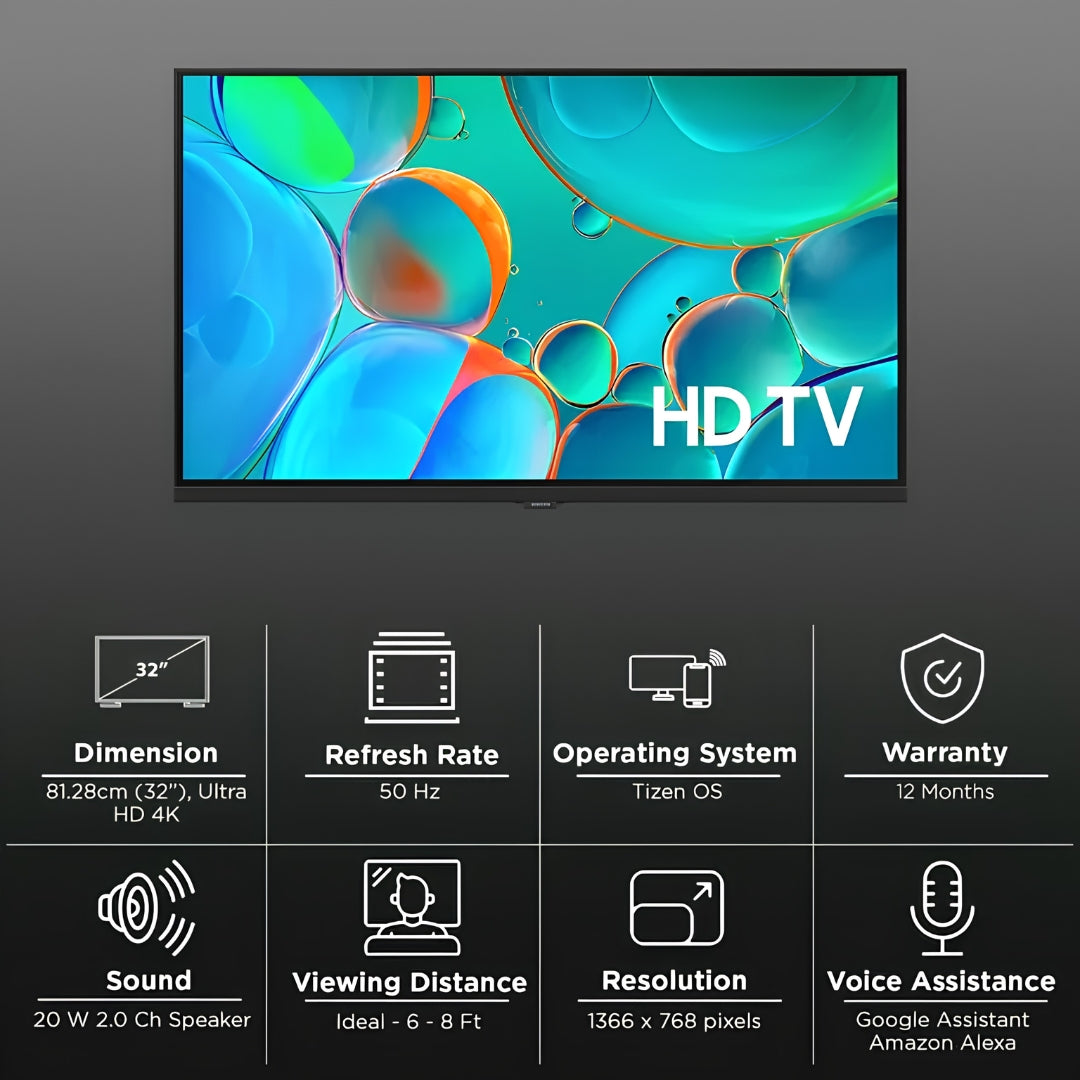 SAMSUNG H4560 HD LED Smart Tizen TV - 80 cm (32 inch)_Features view