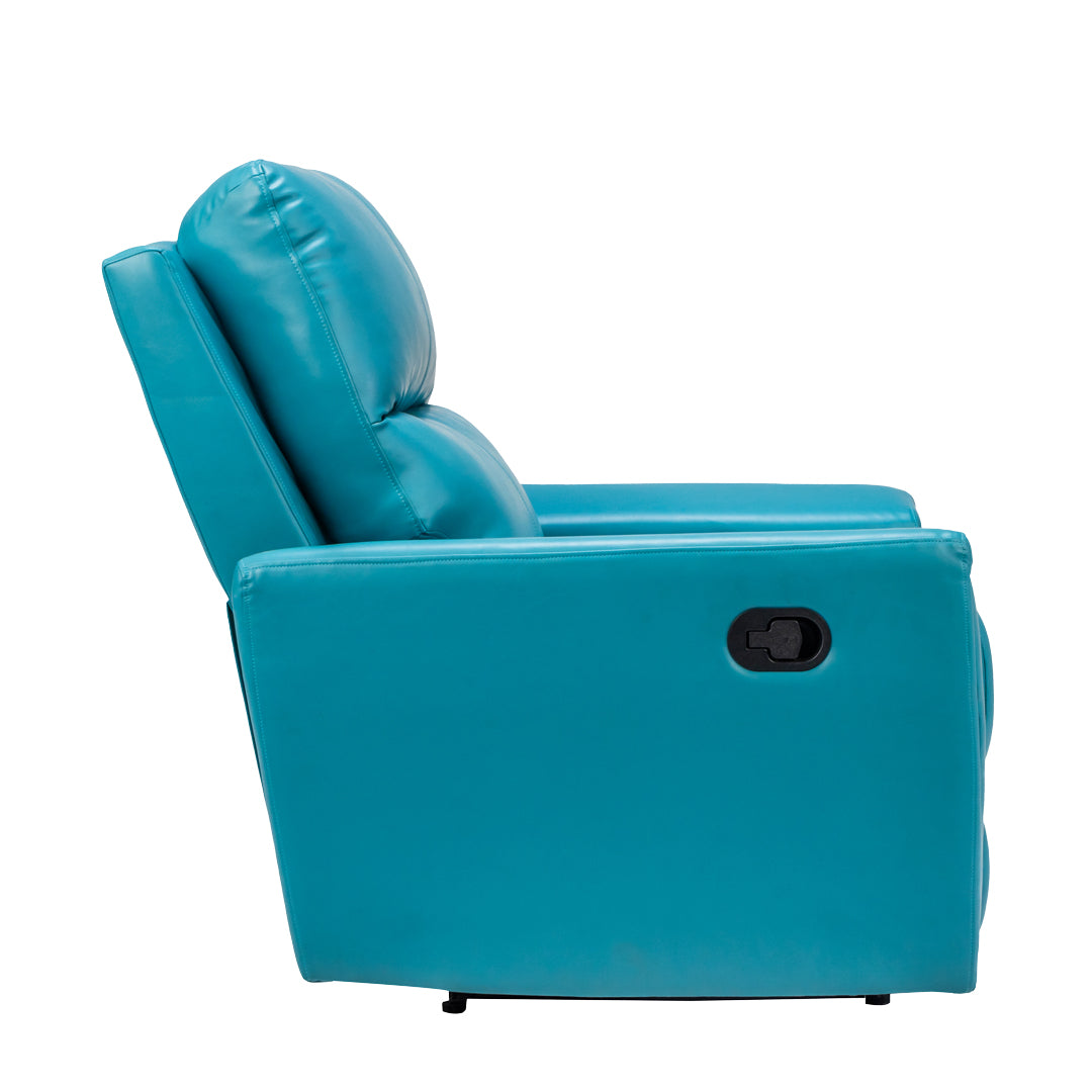 Salzburg Supreme Rexine Recliner 1-Seater - Blue_3