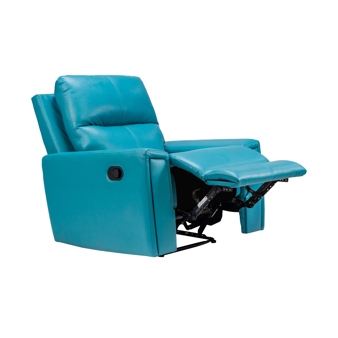 Salzburg Supreme Rexine Recliner 1-Seater - Blue_4
