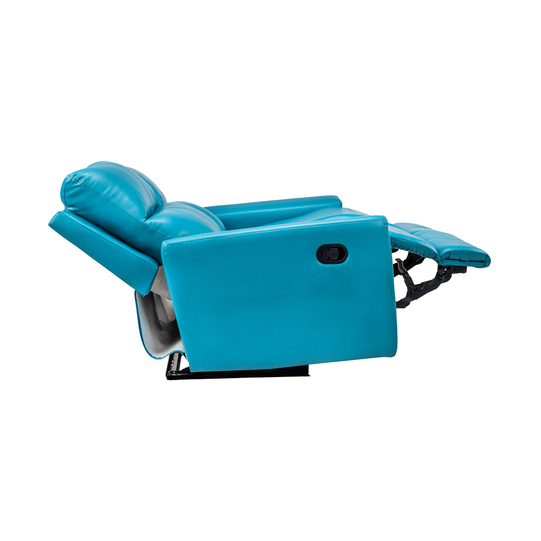 Salzburg Supreme Rexine Recliner 1-Seater - Blue_6