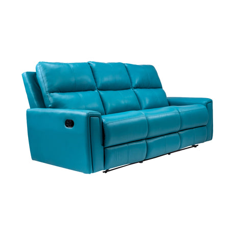 Salzburg Supreme Rexine Recliner 3-Seater - Blue_1
