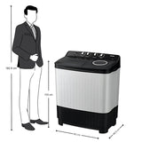 Samsung WT80C4200GG/TL Semi-Automatic Top Load Washing Machine 8 Kg - Dark Gray