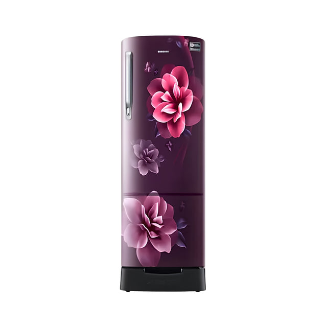 SamsungRR26C3893CRHL246LSingleDoorRefrigerator_CamelliaPurple_FrontView_1