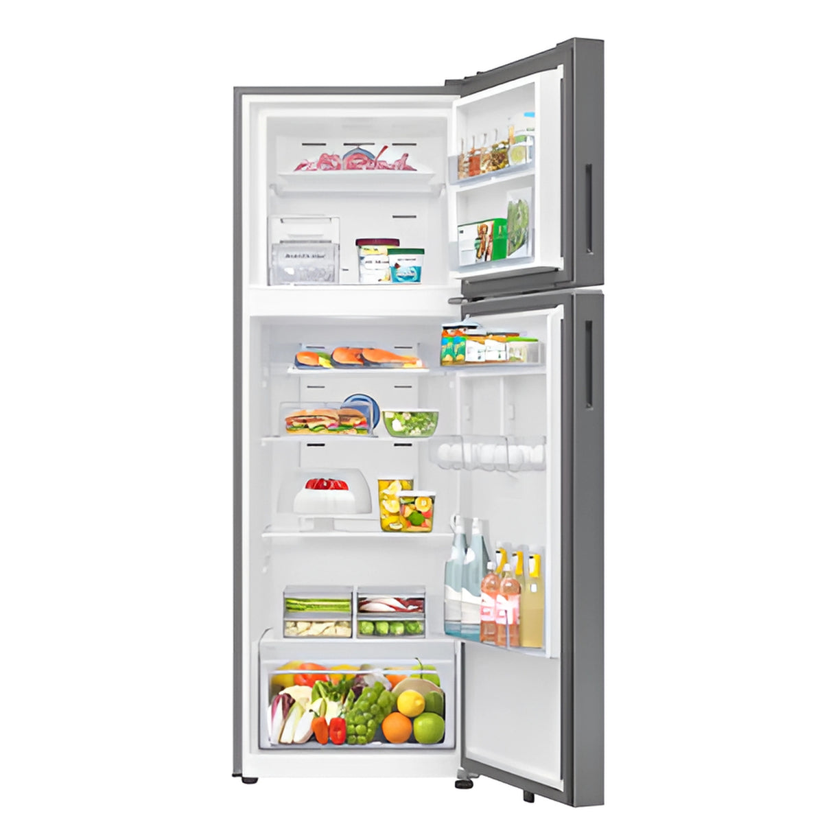 Samsung Bespoke AI RT38DG5A2BS8HL 350 L Convertible 5-in-1  Double Door Refrigerator – Elegant Inox