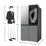 Samsung RF71DB9950QDTL BESPOKE AI 809 L 4-Door Flex Refrigerator - Clean Charcoal with Stainless Steel