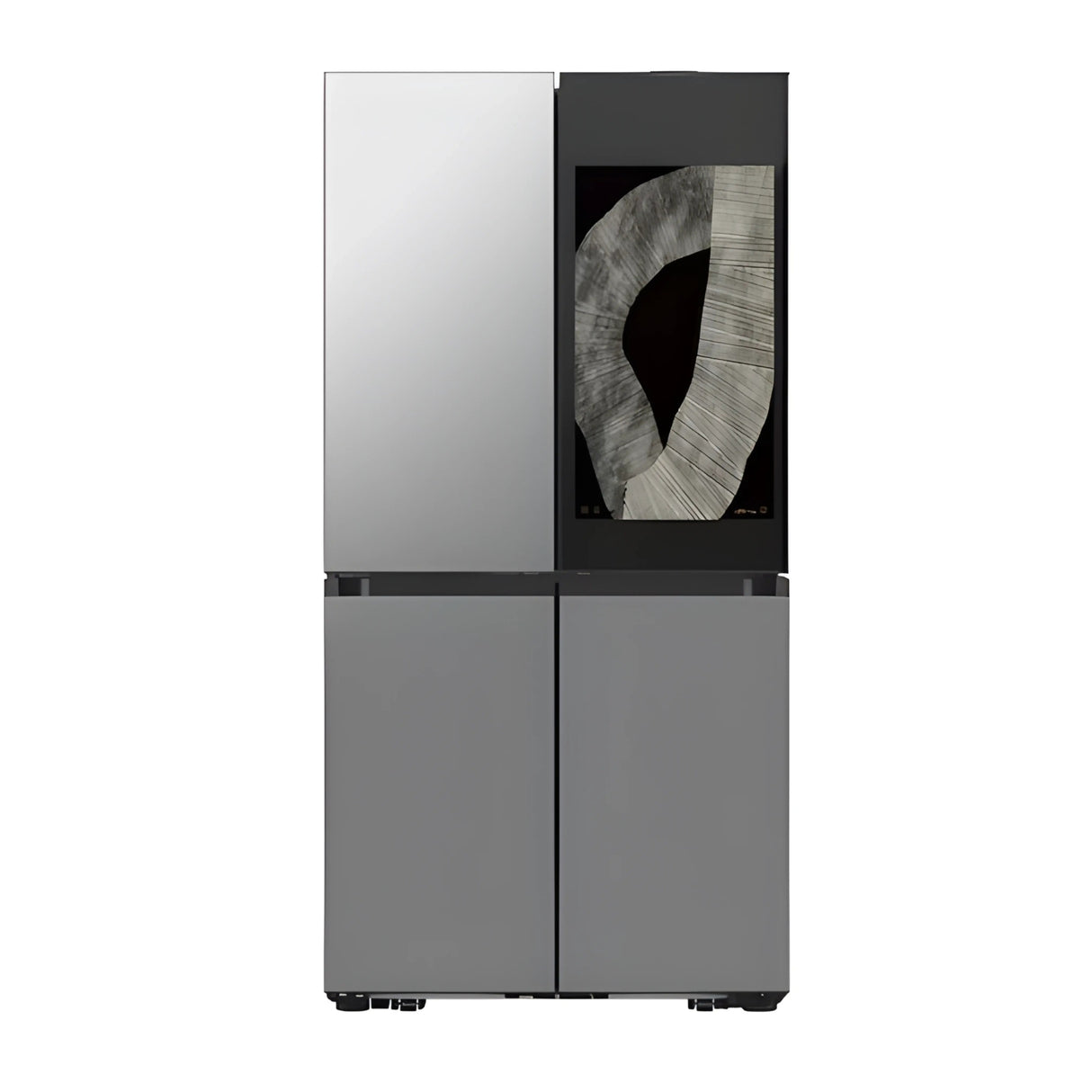 Samsung RF71DB9950QDTL BESPOKE AI 809 L 4-Door Flex Refrigerator - Clean Charcoal with Stainless Steel