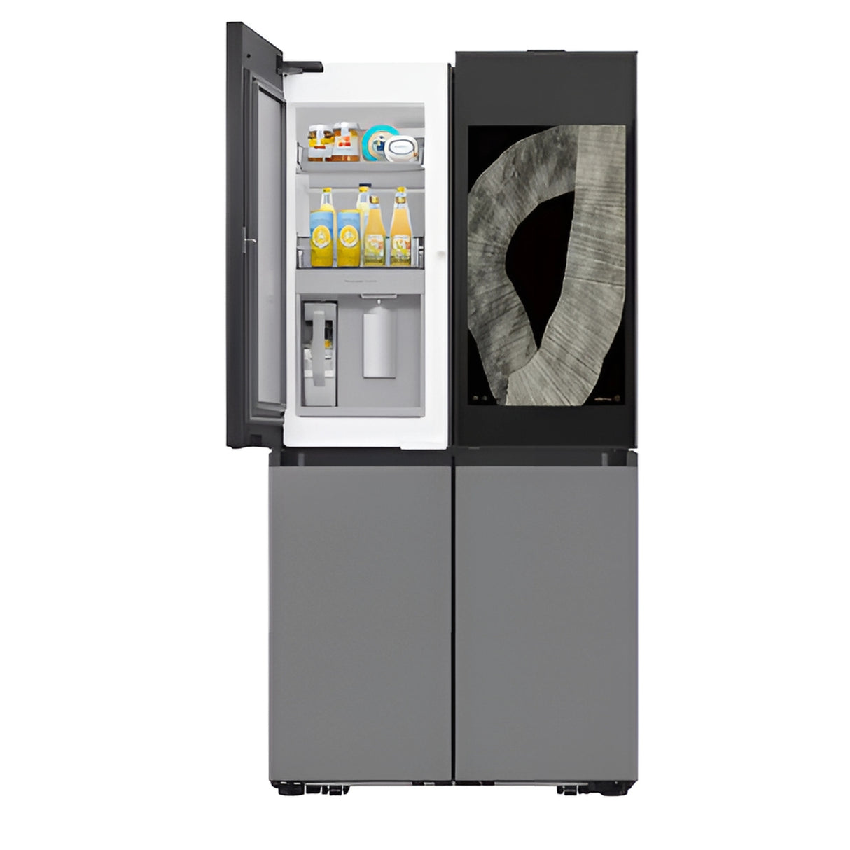 Samsung RF71DB9950QDTL BESPOKE AI 809 L 4-Door Flex Refrigerator - Clean Charcoal with Stainless Steel