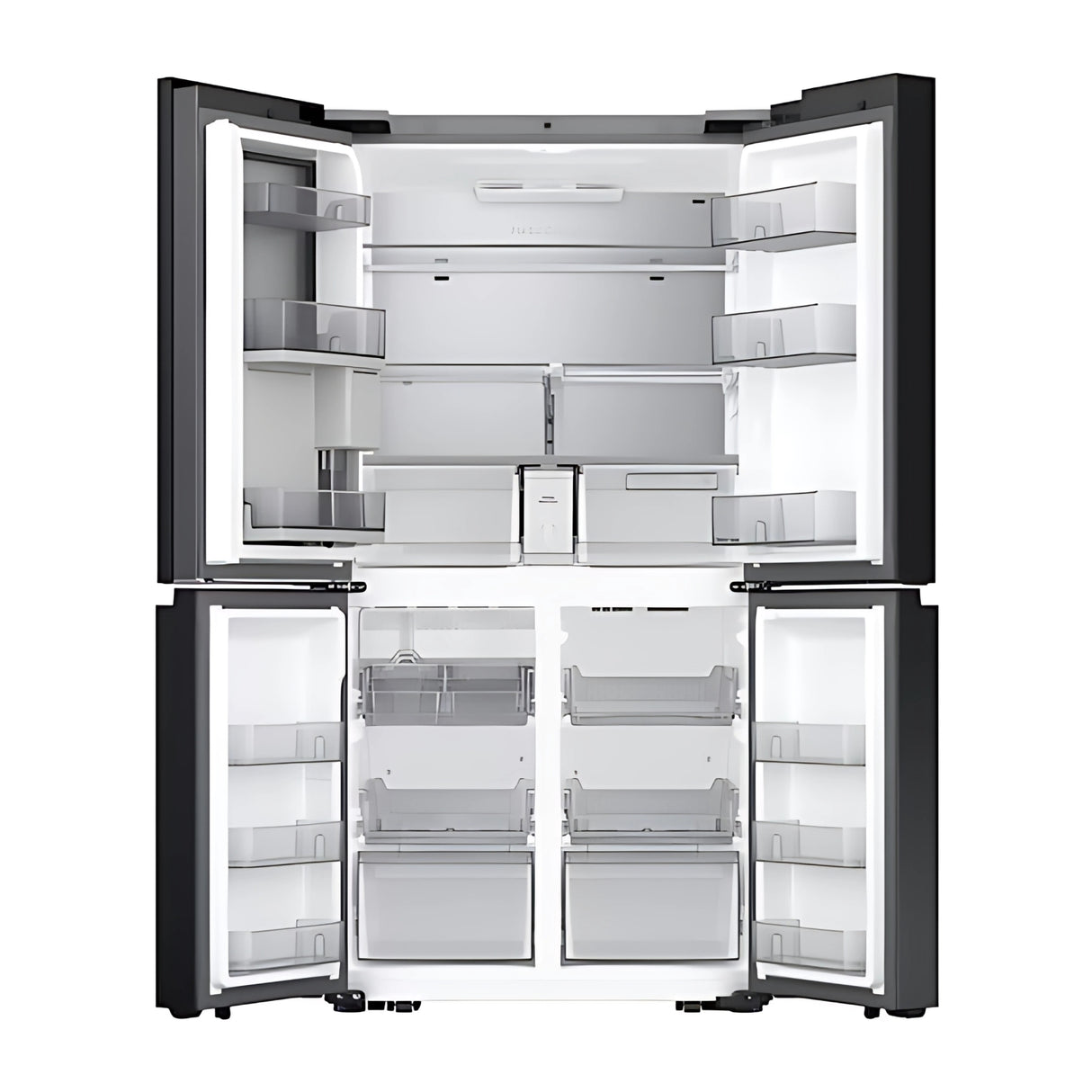 Samsung RF71DB9950QDTL BESPOKE AI 809 L 4-Door Flex Refrigerator - Clean Charcoal with Stainless Steel