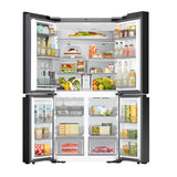 Samsung RF71DB9950QDTL BESPOKE AI 809 L 4-Door Flex Refrigerator - Clean Charcoal with Stainless Steel