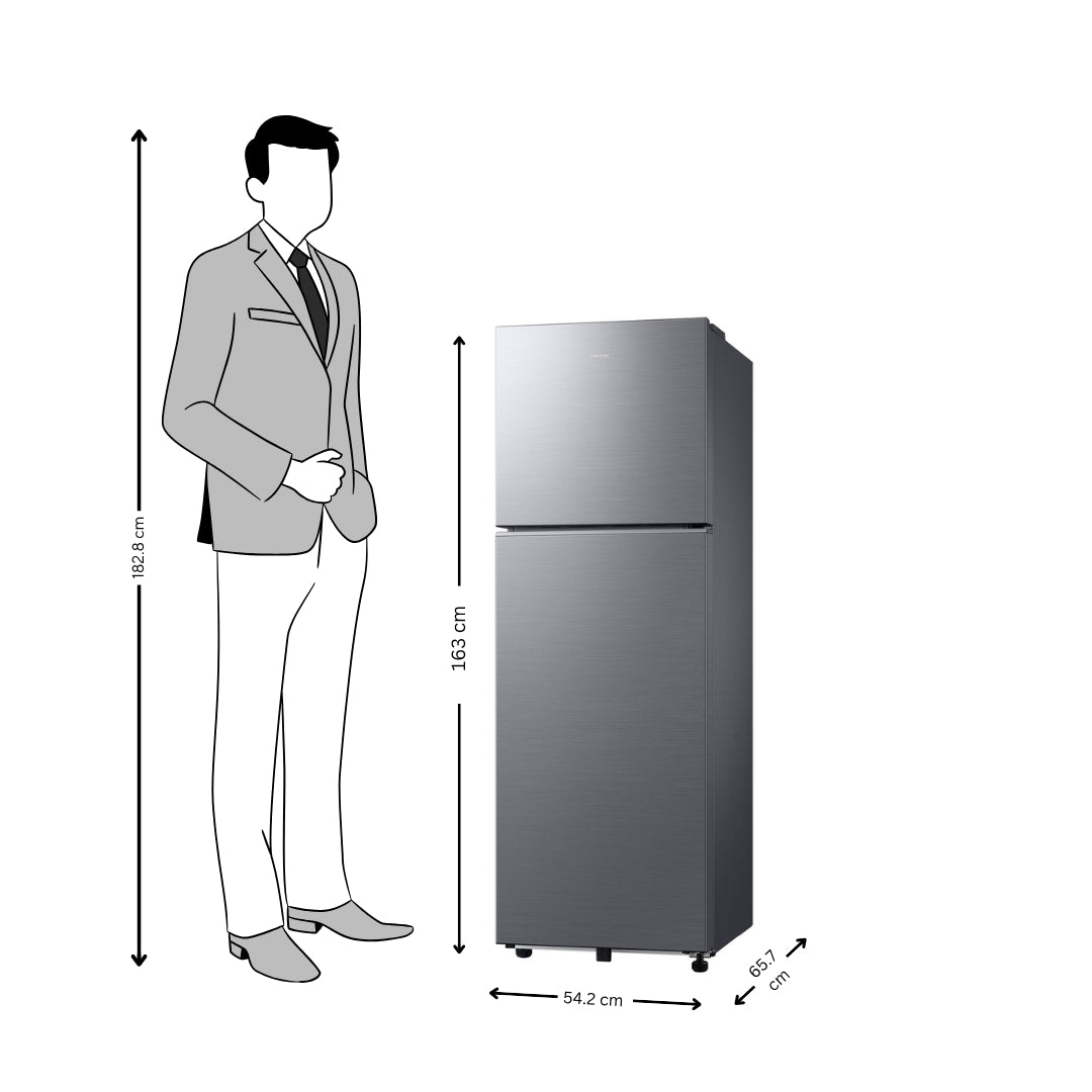 Samsung 256 L Double Door Refrigerator RT40H30U2PNL - Dimension - 5