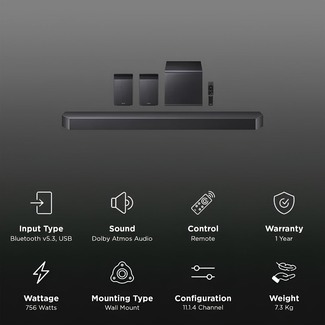 Samsung HW-Q990F_XL Soundbar with 11.1.4 Channel - 756 W_Featires View