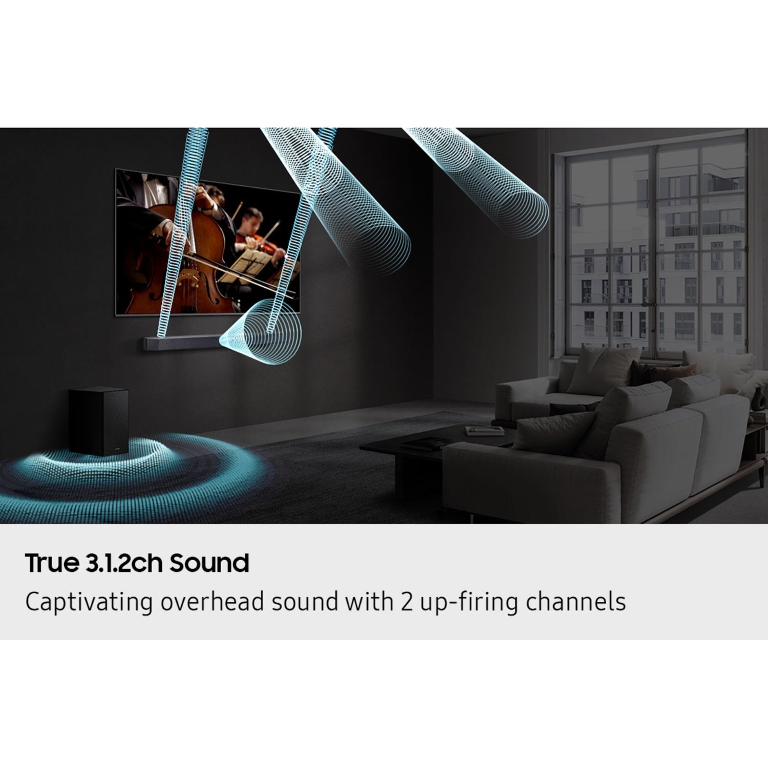 Samsung HW‑Q600F 3.1.2 Channel Dolby Atmos Soundbar - Black_5