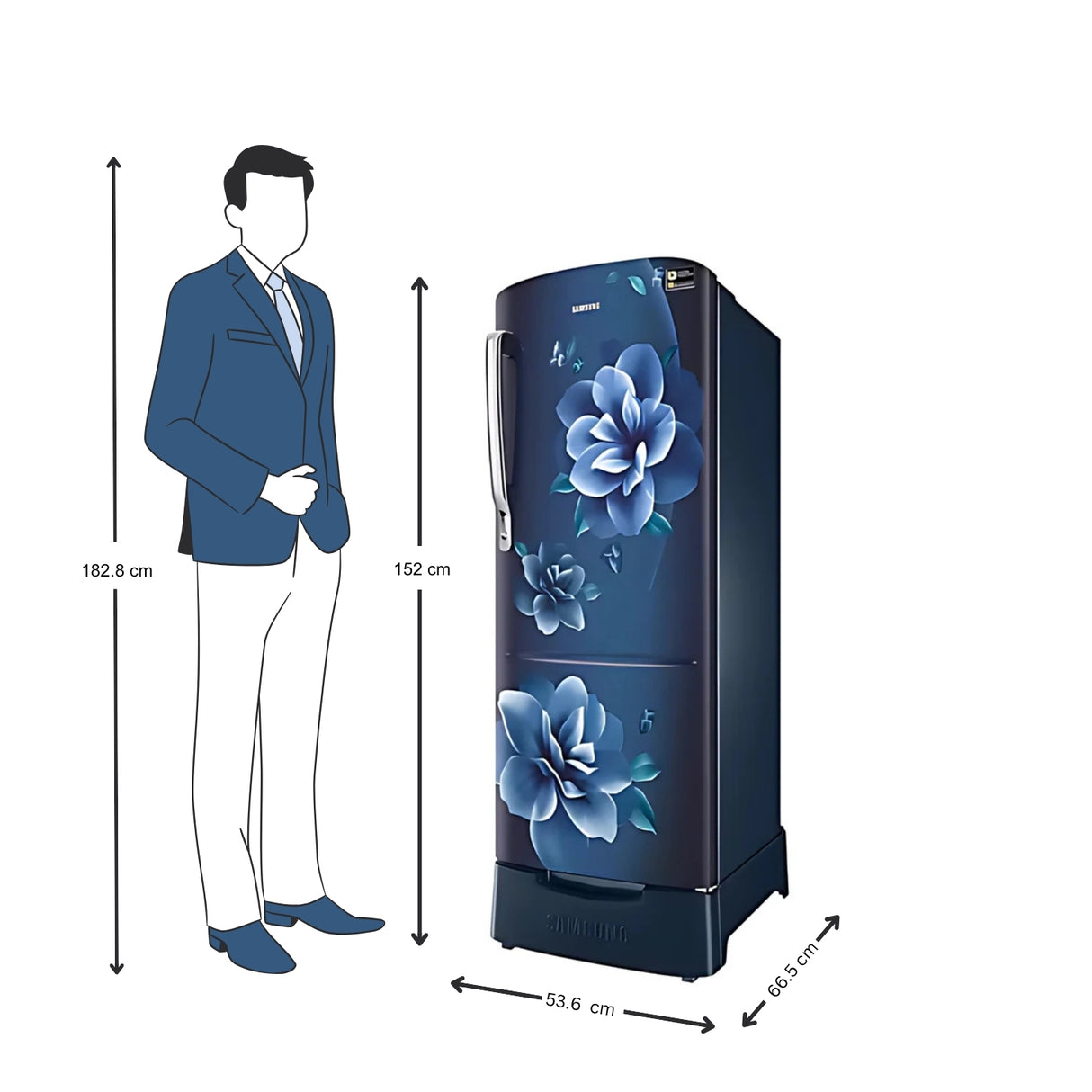 Samsung RR24C2823CUNL 223L 3-Star Single Door Refrigerator – Camellia Blue_5