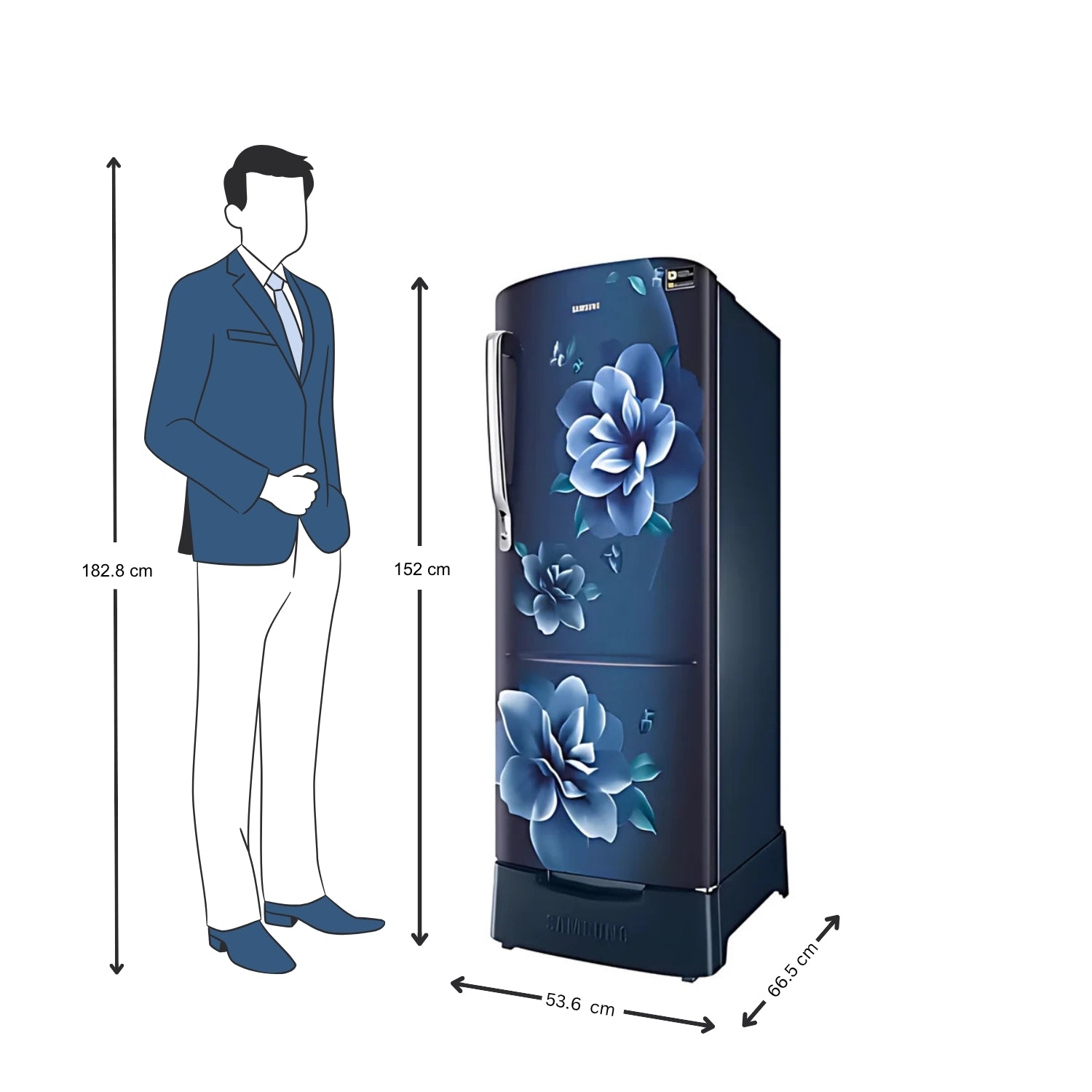 Samsung RR24C2823CUNL 223L 3-Star Single Door Refrigerator – Camellia Blue_5