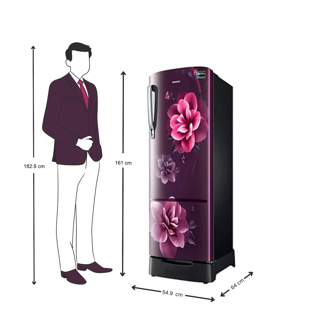 Samsung RR26C3893CRHL 246L Single Door Refrigerator – Camellia Purple_5