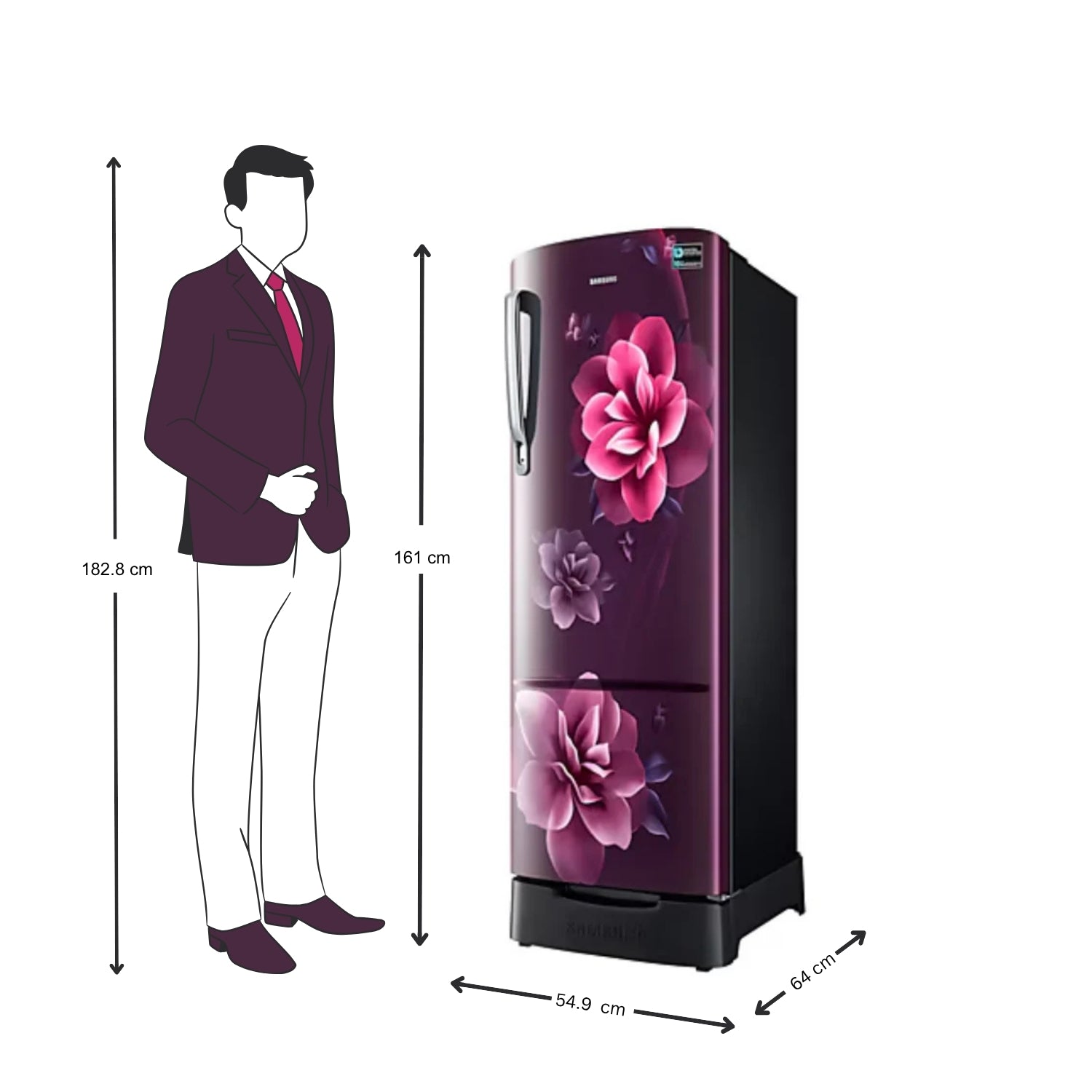 Samsung RR26C3893CRHL 246L Single Door Refrigerator – Camellia Purple_5