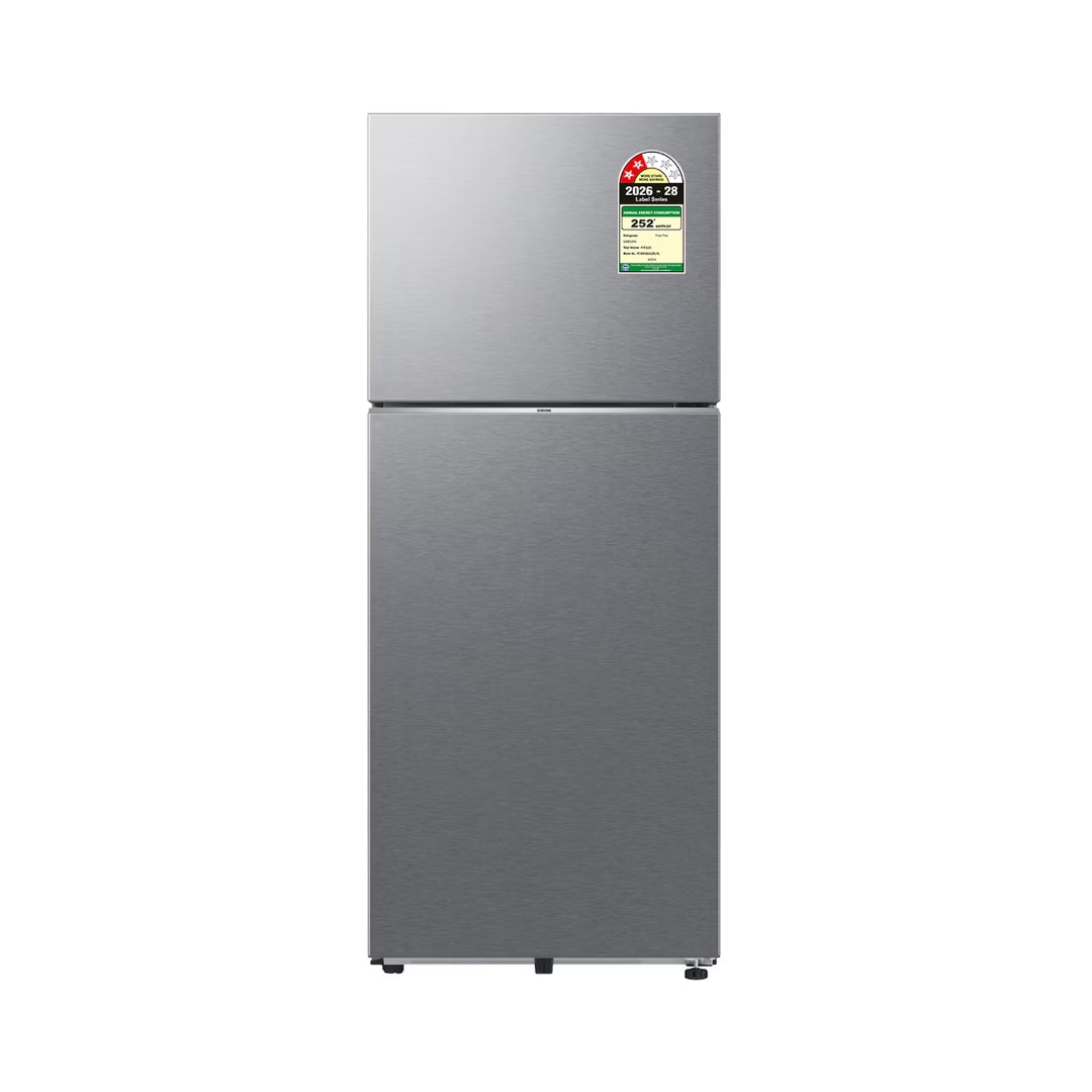 Samsung RT45HG6A22SLHL Double Door Refrigerator 419 L – EZ Clean Steel_Front View
