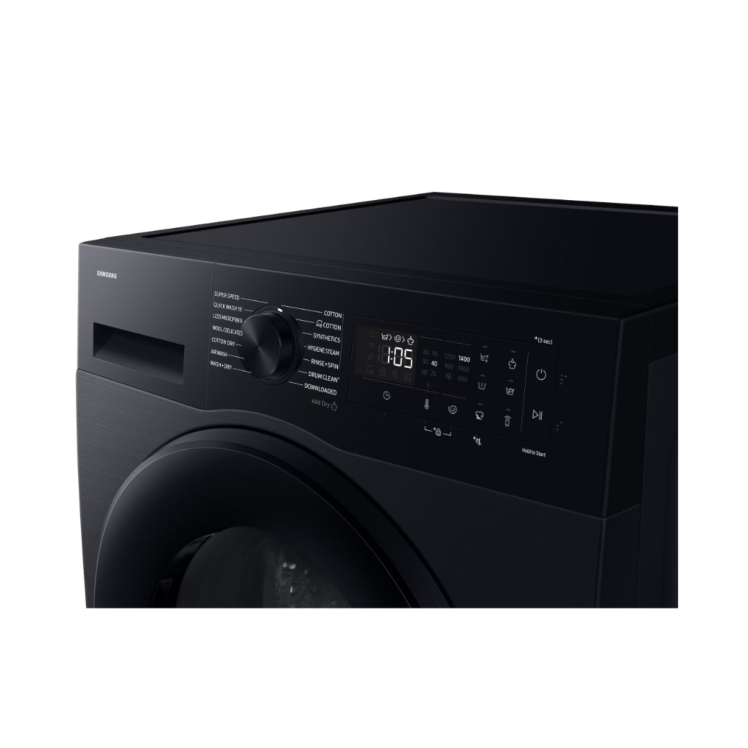 Samsung WD12FG5B34BB Fully Automatic Front Load Washing Machine 12 Kg - Black_Control View