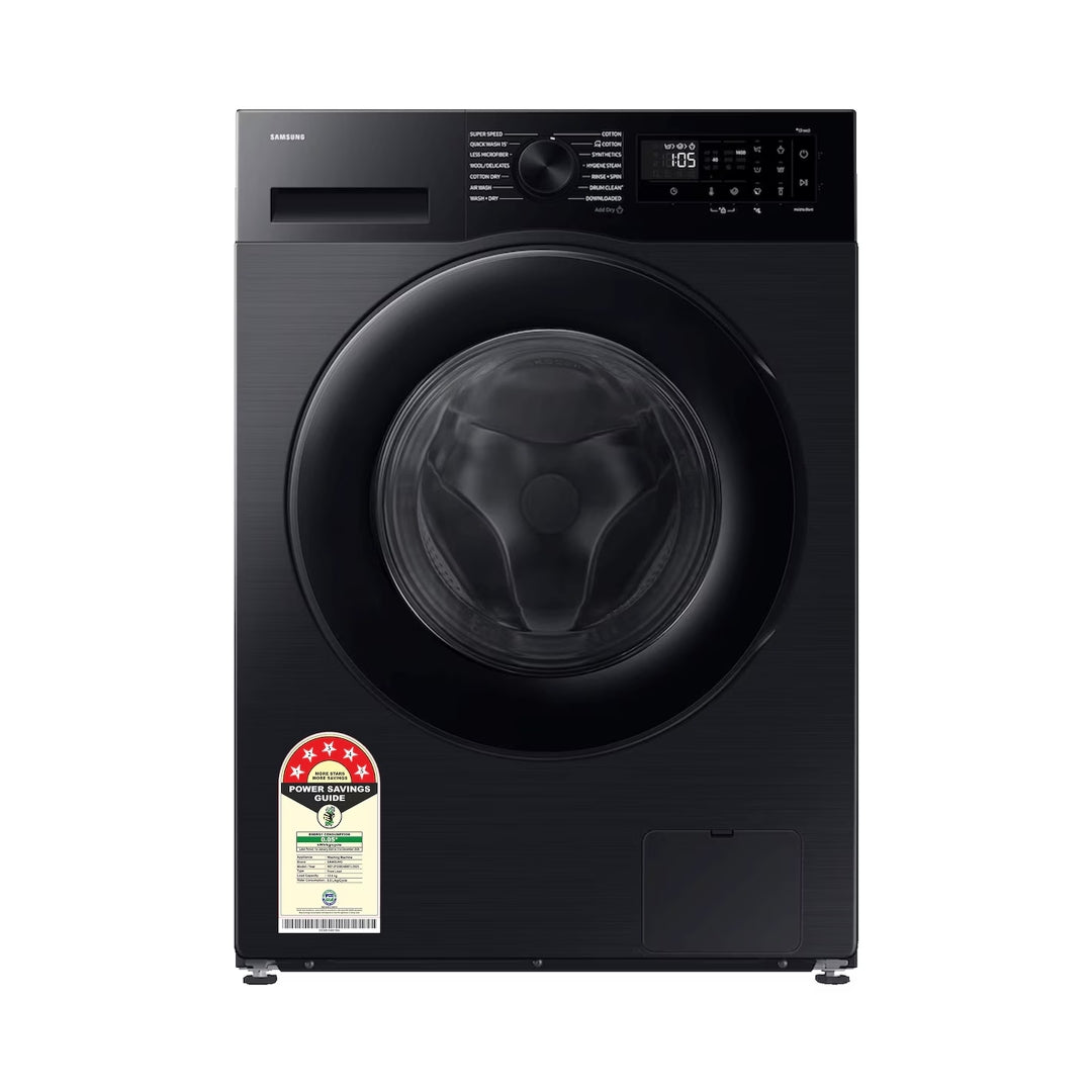 Samsung WD12FG5B34BB Fully Automatic Front Load Washing Machine 12 Kg - Black_Front vIew