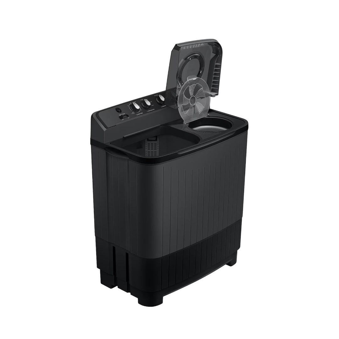 Samsung WT85B4200GD Fully Automatic Top Load Washing Machine 8.5 Kg - Dark Gray with Black_Drum Open View